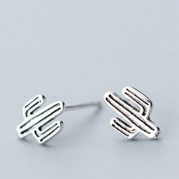NEW 925 Sterling Silver Cactus Stud🌵 Earrings - Picture 2 of 9